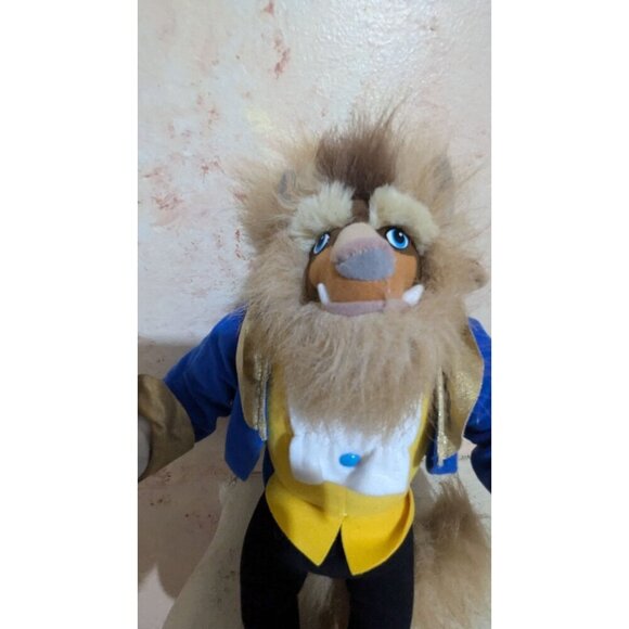 Disney Mattel Beauty and the Beast Plush Vintage 1992 14 Inch Beast Stuffed Doll - Picture 5 of 9
